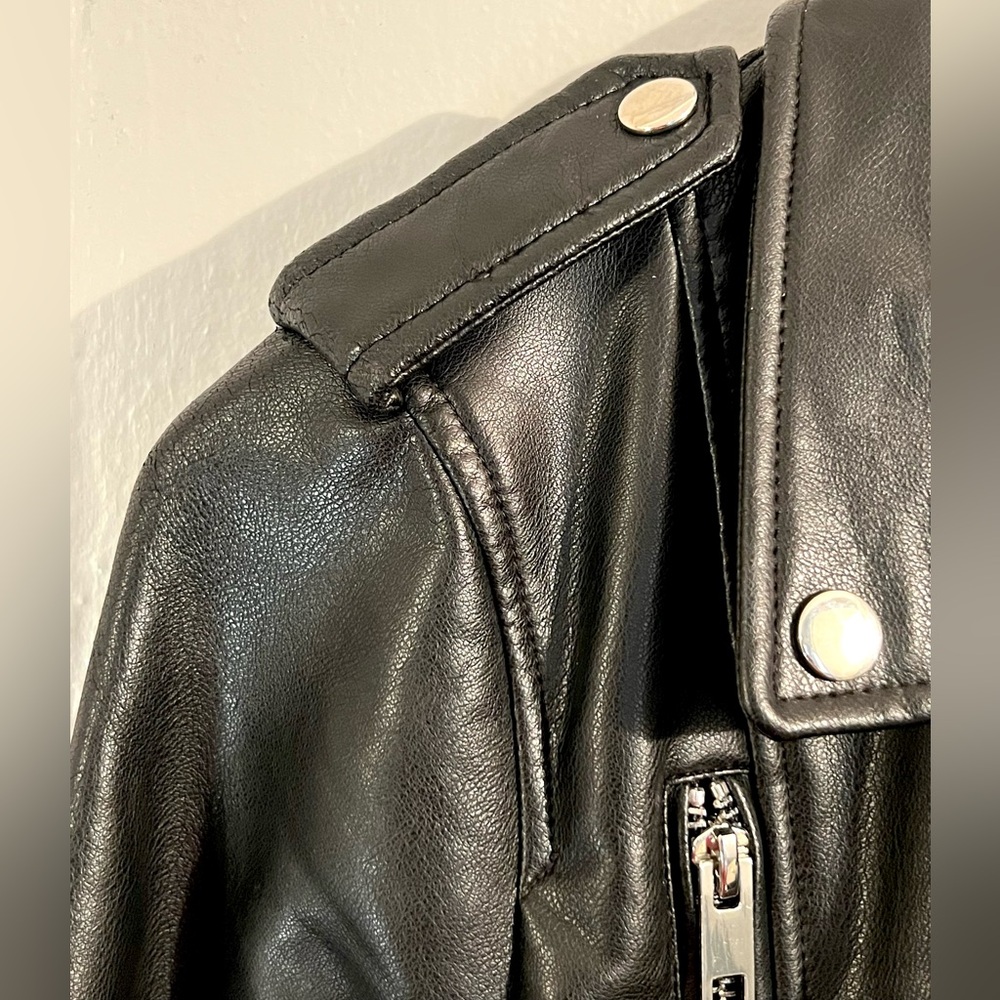 New Zara Women’s Motorcycle Leather Jacket - Picture 4 of 7